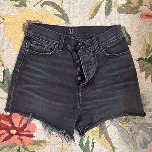BDG Black High Rise Cut Off Jean Shorts